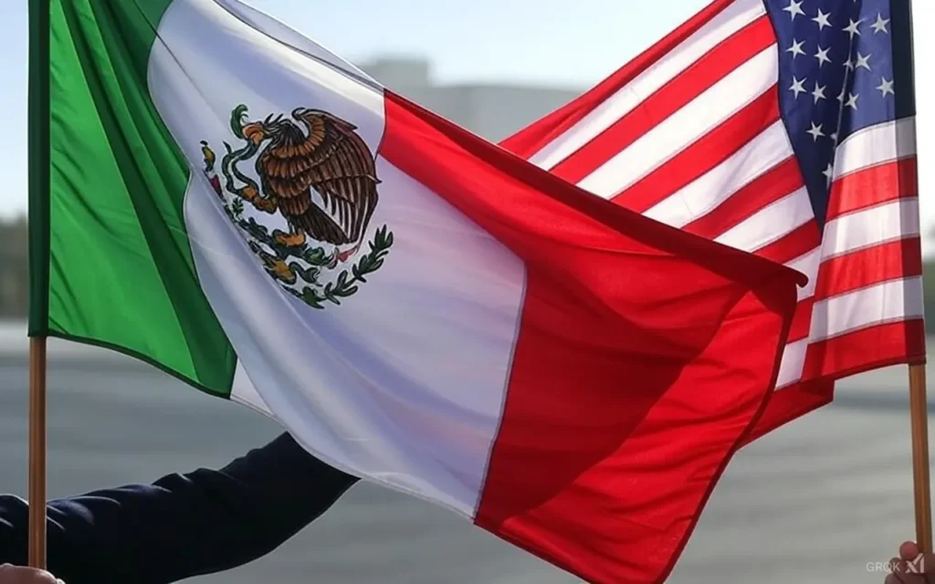 EE.UU. Pausa Sanciones Económicas a México por Un Mes tras Tensas Negociaciones 1 Banderas Mexico - Estados Unidos