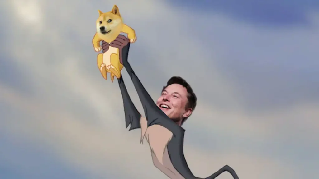 elon musk dogecoin meme rey leon