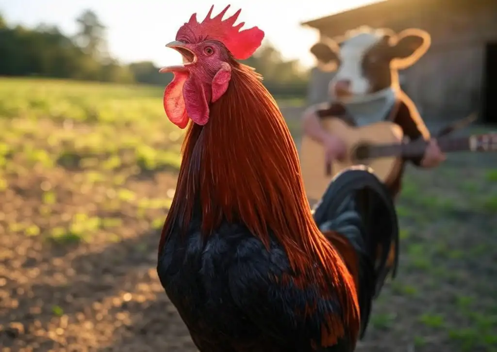 El Gallo Cantante y la Banda Desafinada 🎤🐓🎶 1 El Gallo Cantando